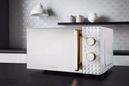 Goodmans Diamond White and Rose Gold Effect Microwave
