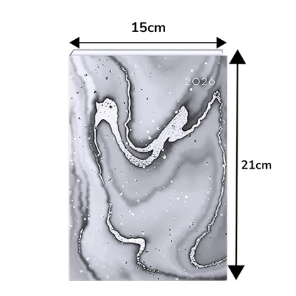 2026 A5 week to view diary planners - Marble design