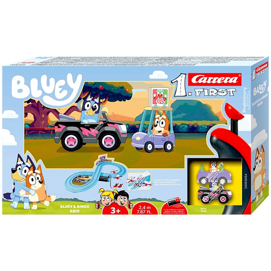 Carrera Bluey and Bingo Race Car Track Set - 2.4m Race Track