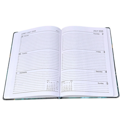 2026 A5 week to view diary planners - Marble design