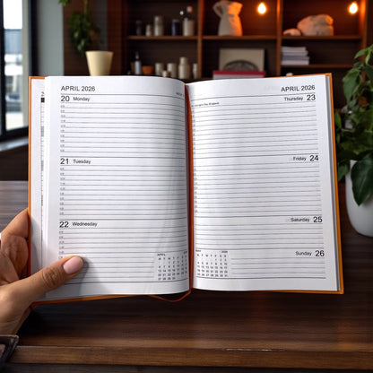 2026 A5 week to view diary planners - Full Year Planner - Blue