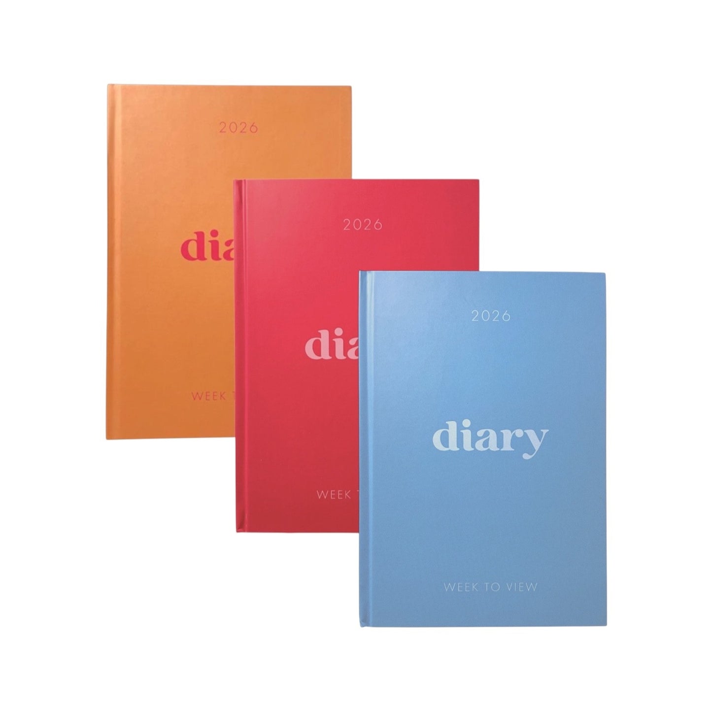 2026 A5 week to view diary planners - Full Year Planner - Blue