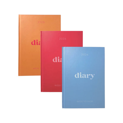 2026 A5 week to view diary planners - Full Year Planner - Blue