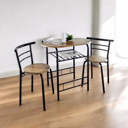 Dining Table & Chairs Set Modern Oval Bistro Set