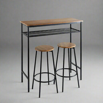 Breakfast BarTable with 2 Stools Set Dining Table