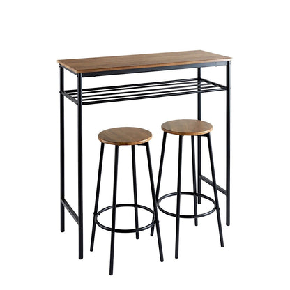 Breakfast BarTable with 2 Stools Set Dining Table