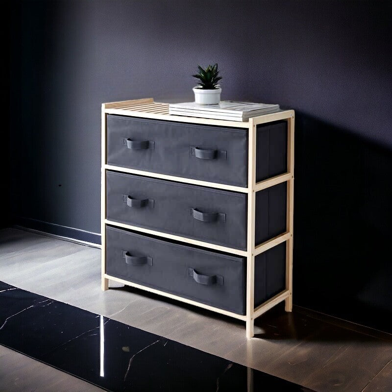 Addis 3 Drawer Canvas Unit Elegant Storage Space