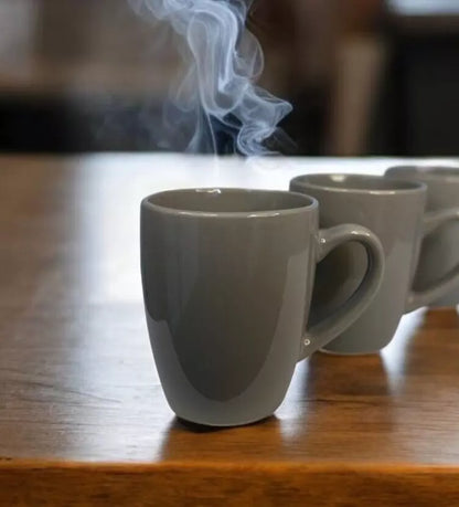 Set Of 4 Tea Coffee Mugs - Grey