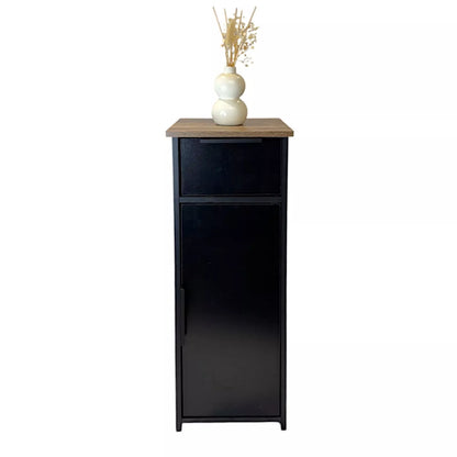 Black Wood Storage Cabinet Unit