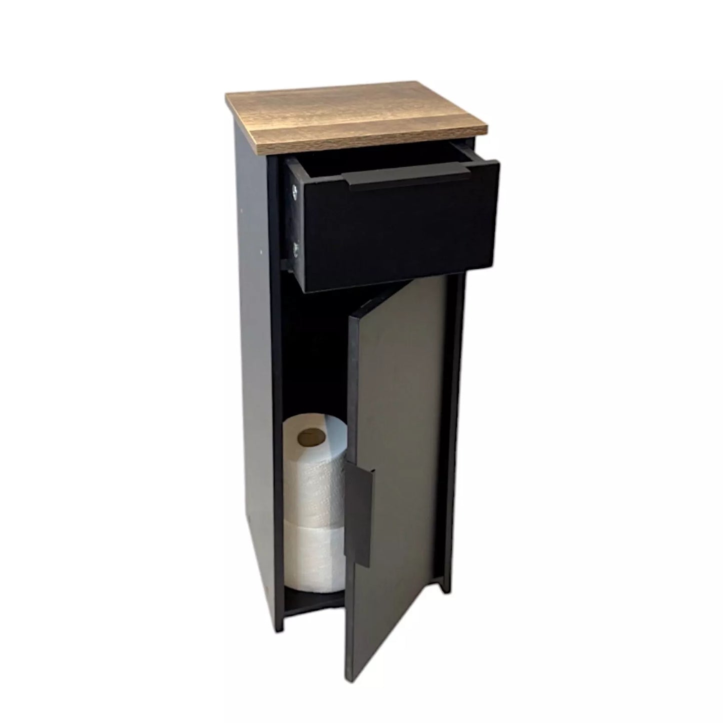 Black Wood Storage Cabinet Unit