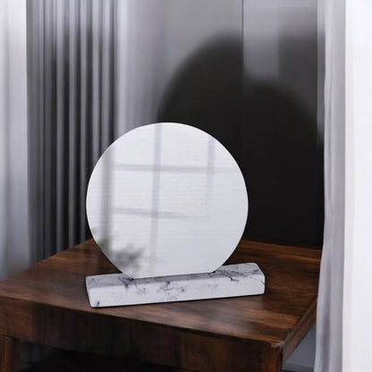 Small Round Mirror With Marble Stand