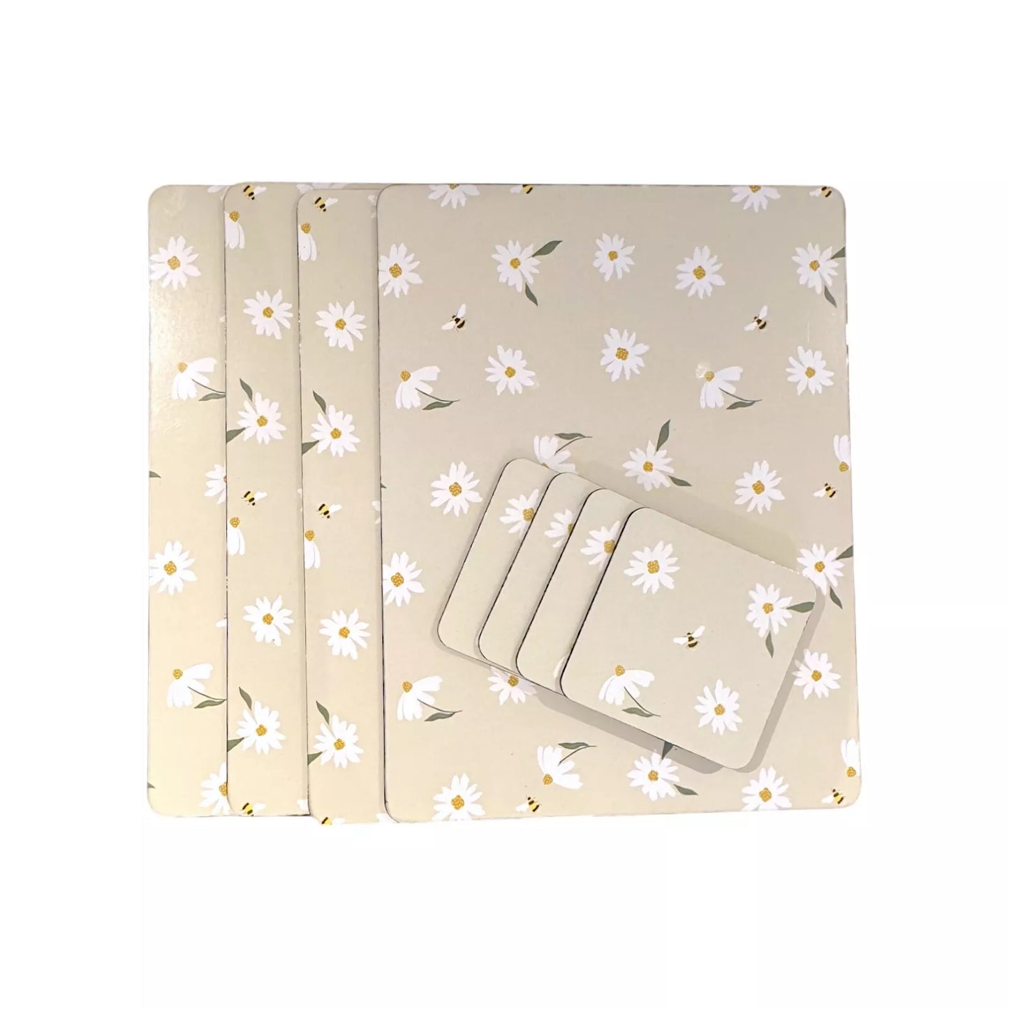 Bee Printed Placemat & Coaster Set Of 8