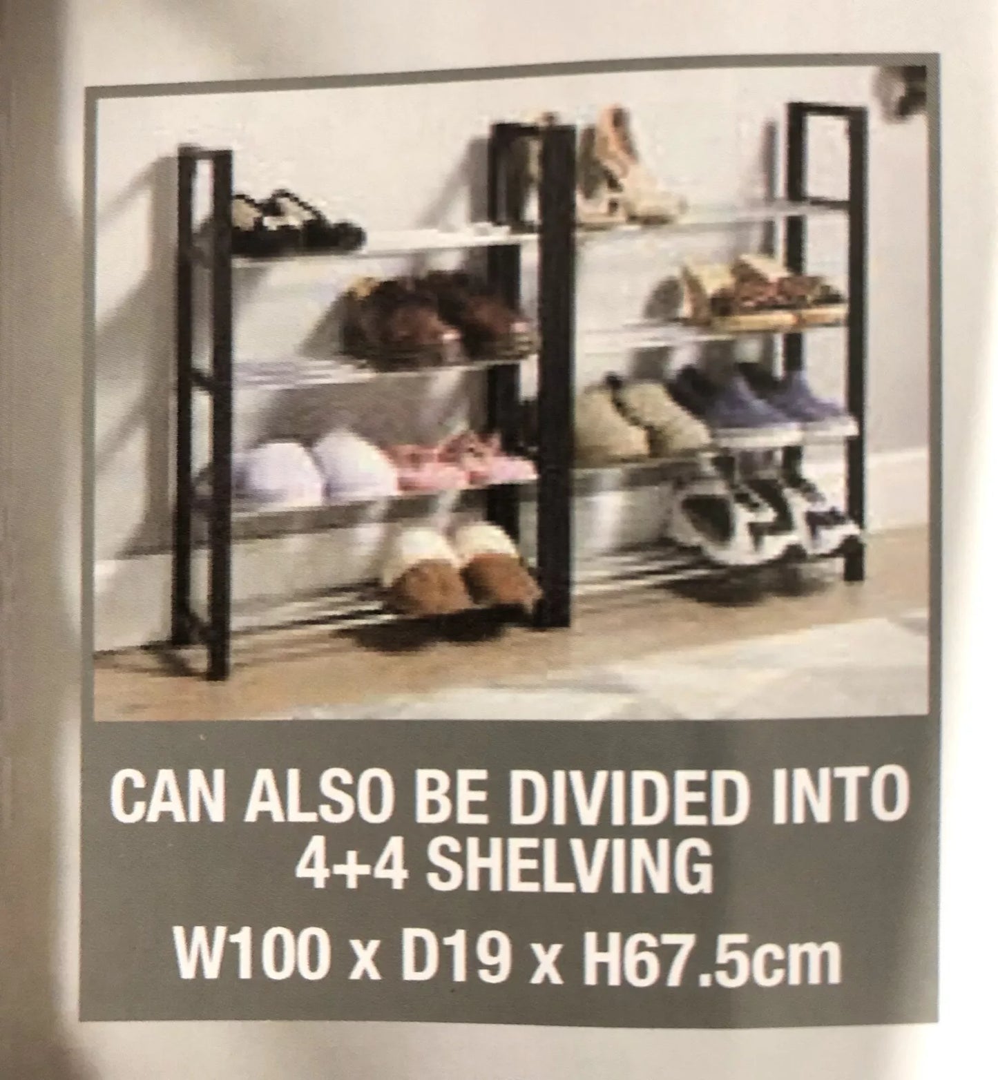 8 Tier Stackable Shoe Rack  Shelf