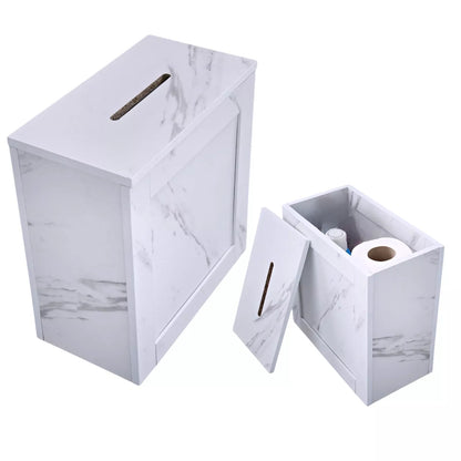 Wooden Toilet Storage Marble