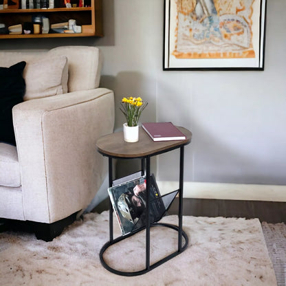 Side Table Magazine Rack Shelf