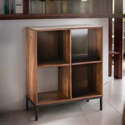 4 Cube Wooden Bookcase Shelving Display