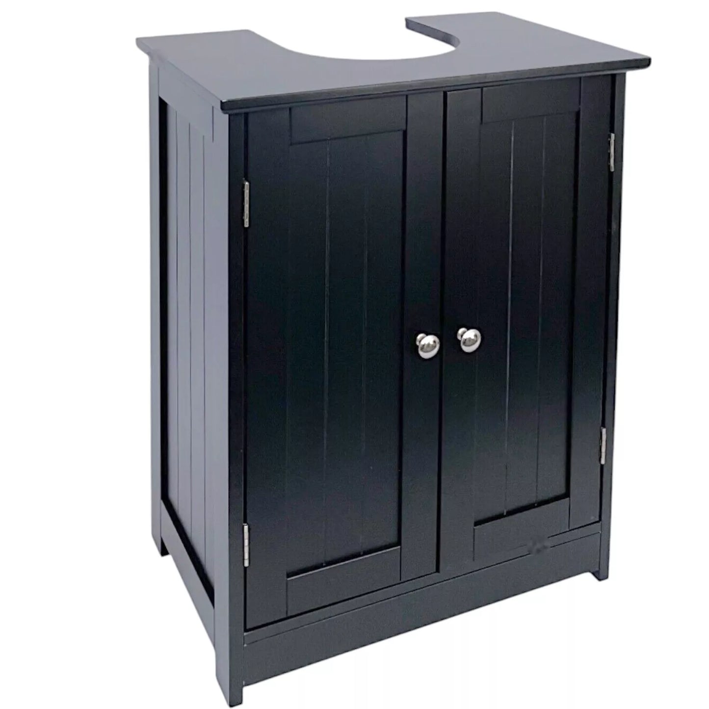 2 Door Black Under Sink Cabinet