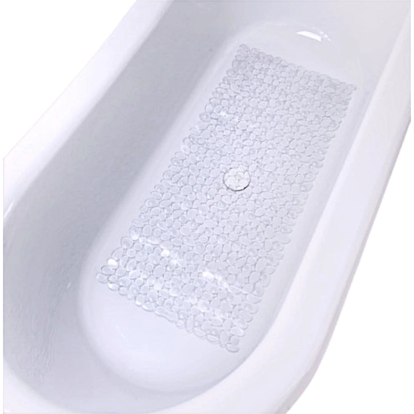 Clear Extra Long Non Slip Suction Bath Shower Mat