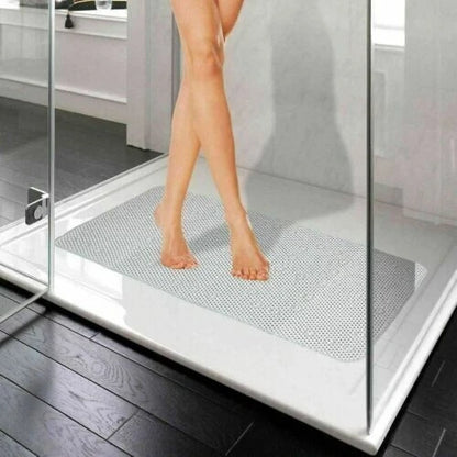 Black Extra Long Non Slip Suction Bath Shower Mat